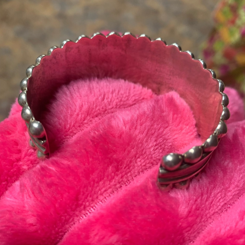 Sterling Vintage stamped 925 Cuff bracelet - Picture 5 of 10
